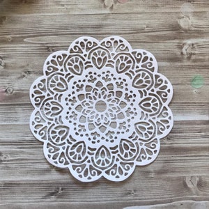 White Paper lace doilies pack of 12 image 1
