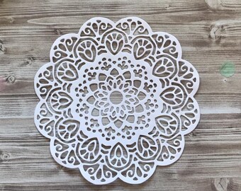 White Paper lace doilies pack of 12