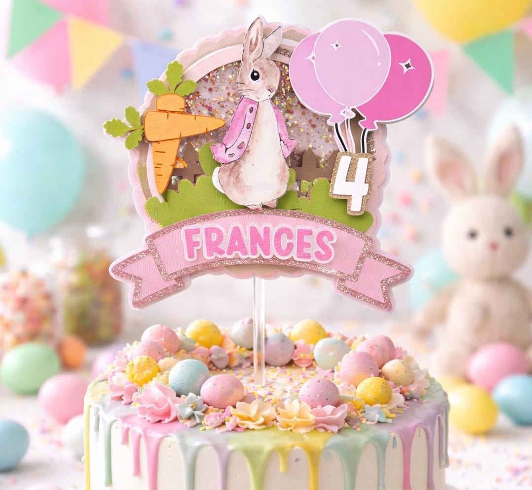 Personalised Peter Rabbit Cake Topper, Peter Rabbit Cake Topper, Peter ...