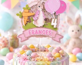 Personalised Peter Rabbit cake topper, Peter Rabbit cake topper, Peter Rabbit, Peter Rabbit birthdaydecoration, Bunny cake topper