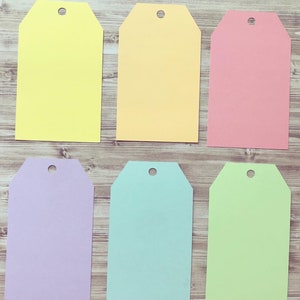 Étiquettes-cadeaux vierges pastel, étiquettes de mélange, lot de 12