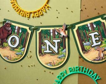 Gruffalo Banner, First birthday garland, Gruffalo One banner, Gruffalo bunting, Gruffalo Birthday Banner, Forest garland