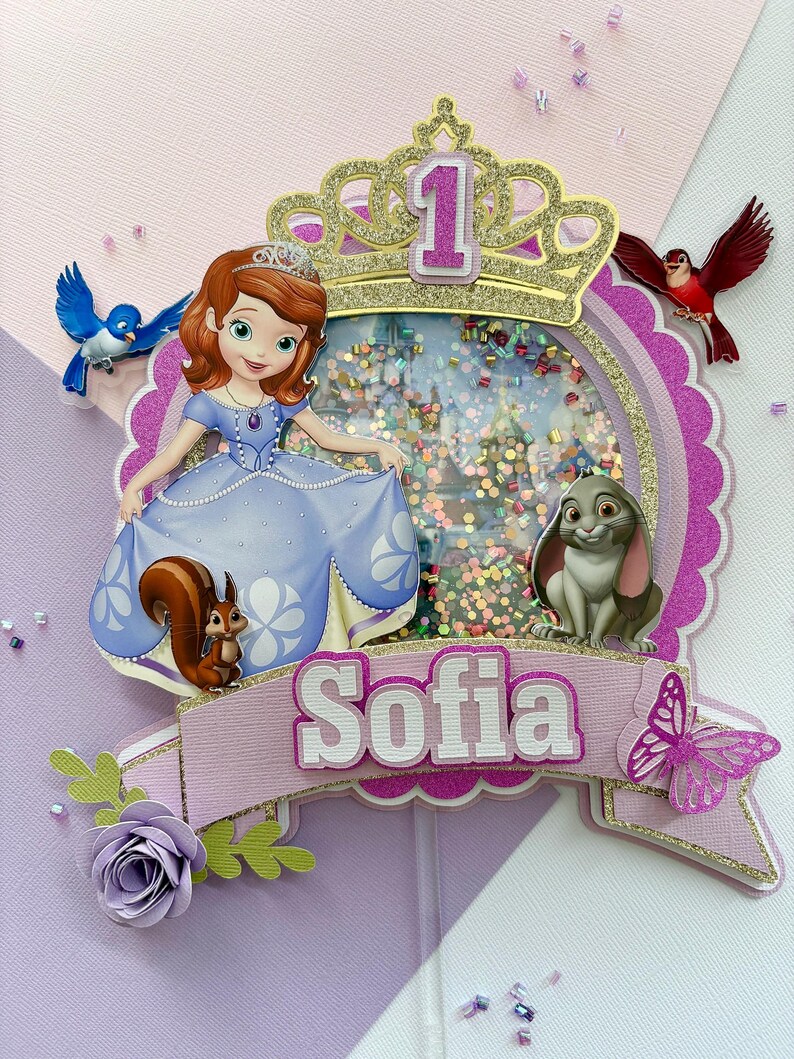 Sofia the First Cake Topper, Personalised Sofia the First Topper, Sofia ...