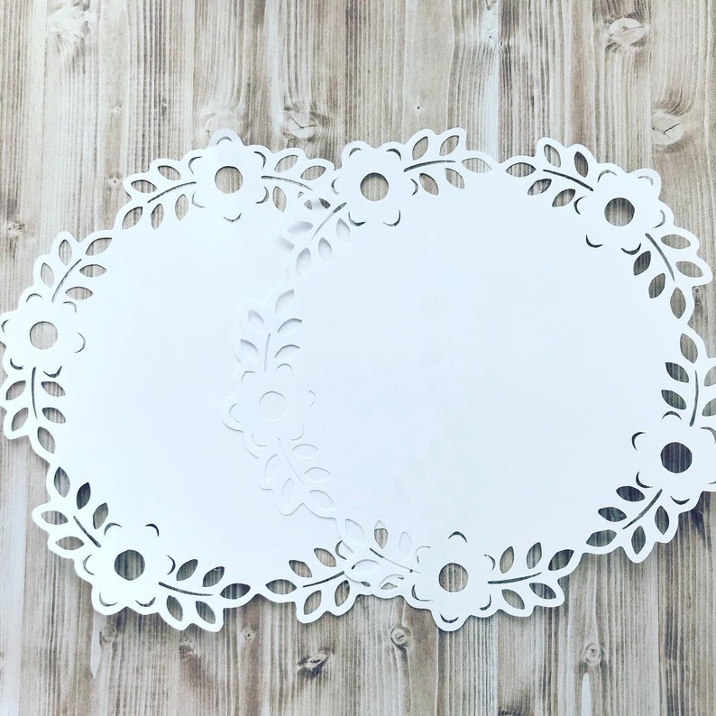 paper lace flower doilies in white image 2