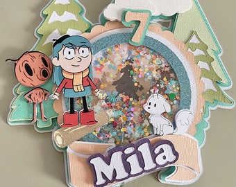 Personalised Hilda cake topper, customised Hilda cake topper, Hilda Comic topper, Hilda happy birthdaydecoration, Hilda Birthday Party.