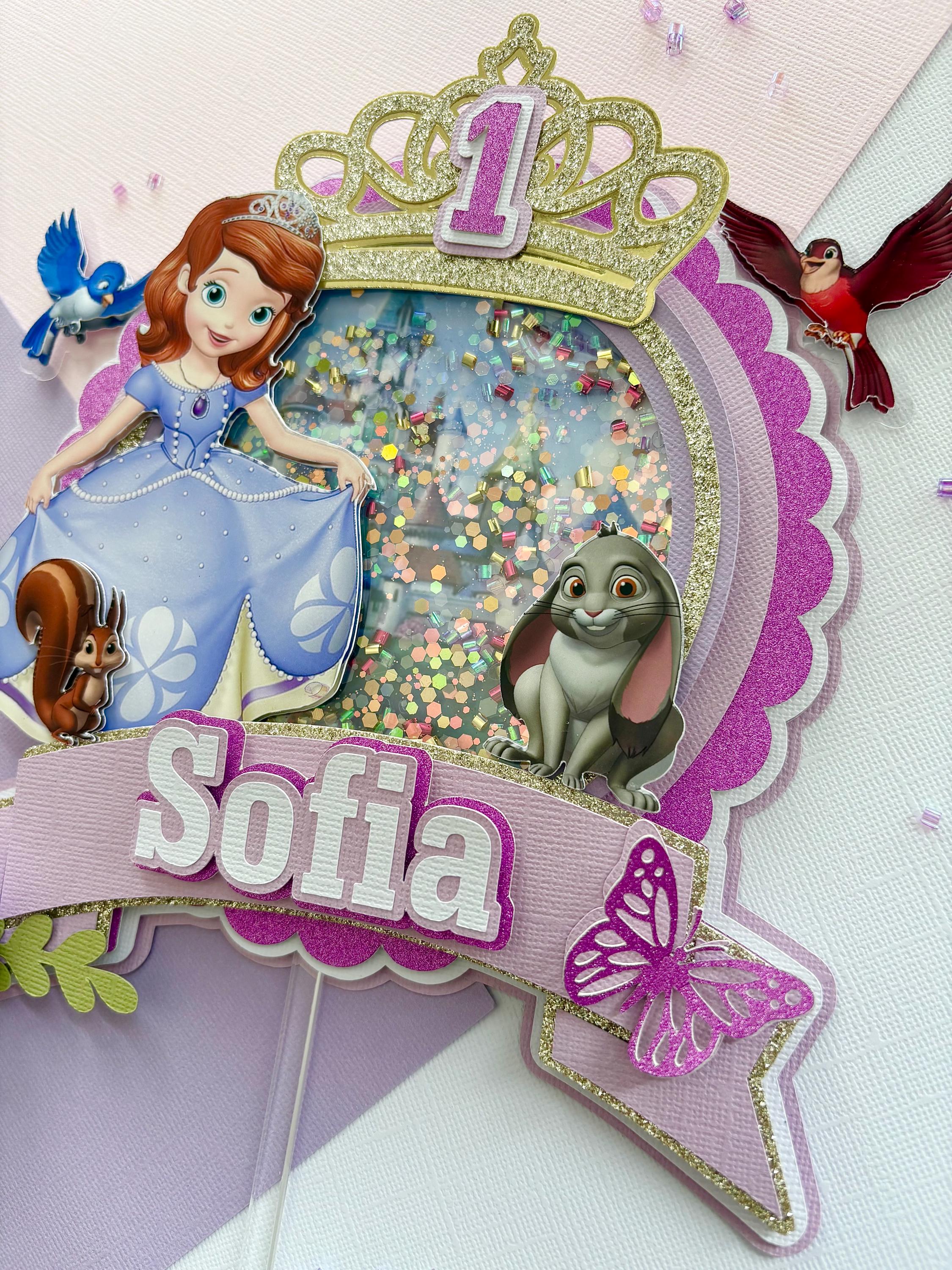 Sofia the First Cake Topper, Personalised Sofia the First Topper, Sofia ...