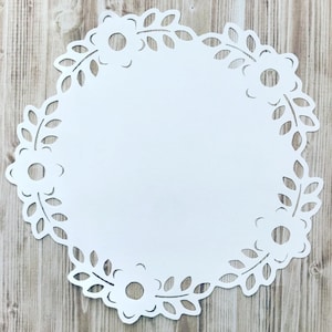 paper lace flower doilies in white image 1