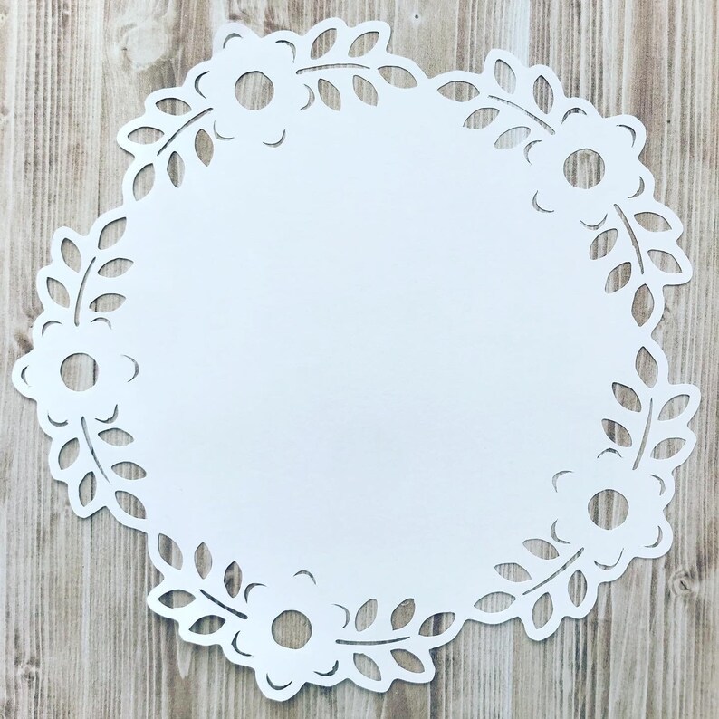 paper lace flower doilies in white image 1