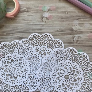 White Paper lace doilies pack of 12 image 3