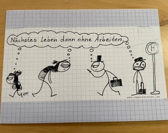 Arbeiten Postkarte 2024