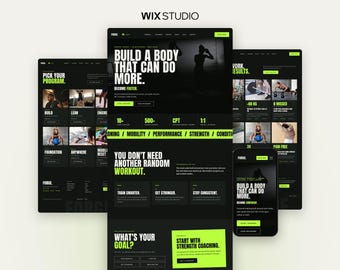 Personal Trainer Wix Studio Template | Fitness Coach Website | Gym and Online Coaching Website | Wix Bookings Fitness Template