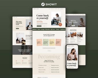 Showit Template for Life Coaches, Coaching Website, Mindset Coach Showit Website, Wellness Coach Website Design, Becoming