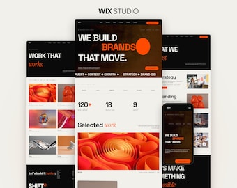 Agency Website Template for Wix Studio, Creative Agency Website, Marketing Agency, Design Studio, Portfolio Website Template, Bold Design
