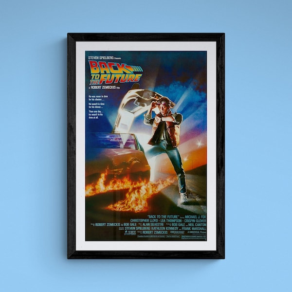 Framed Back To The Future Movie Poster Solid Wood Frame 15"X21"