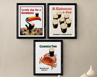 Guinness Pint Glass Set of 4 My Goodness My Guinness Lovely Day For A  Guinness