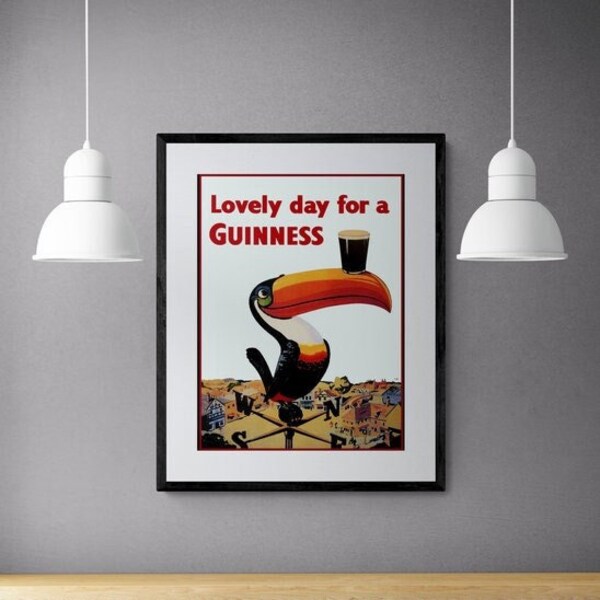 Guinness Poster Etsy