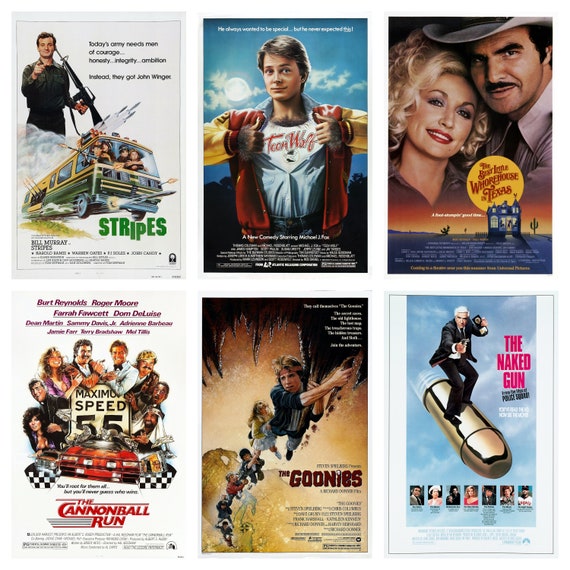 Fotomural Collage Posters de Películas Años 80-90 Alta Resolución