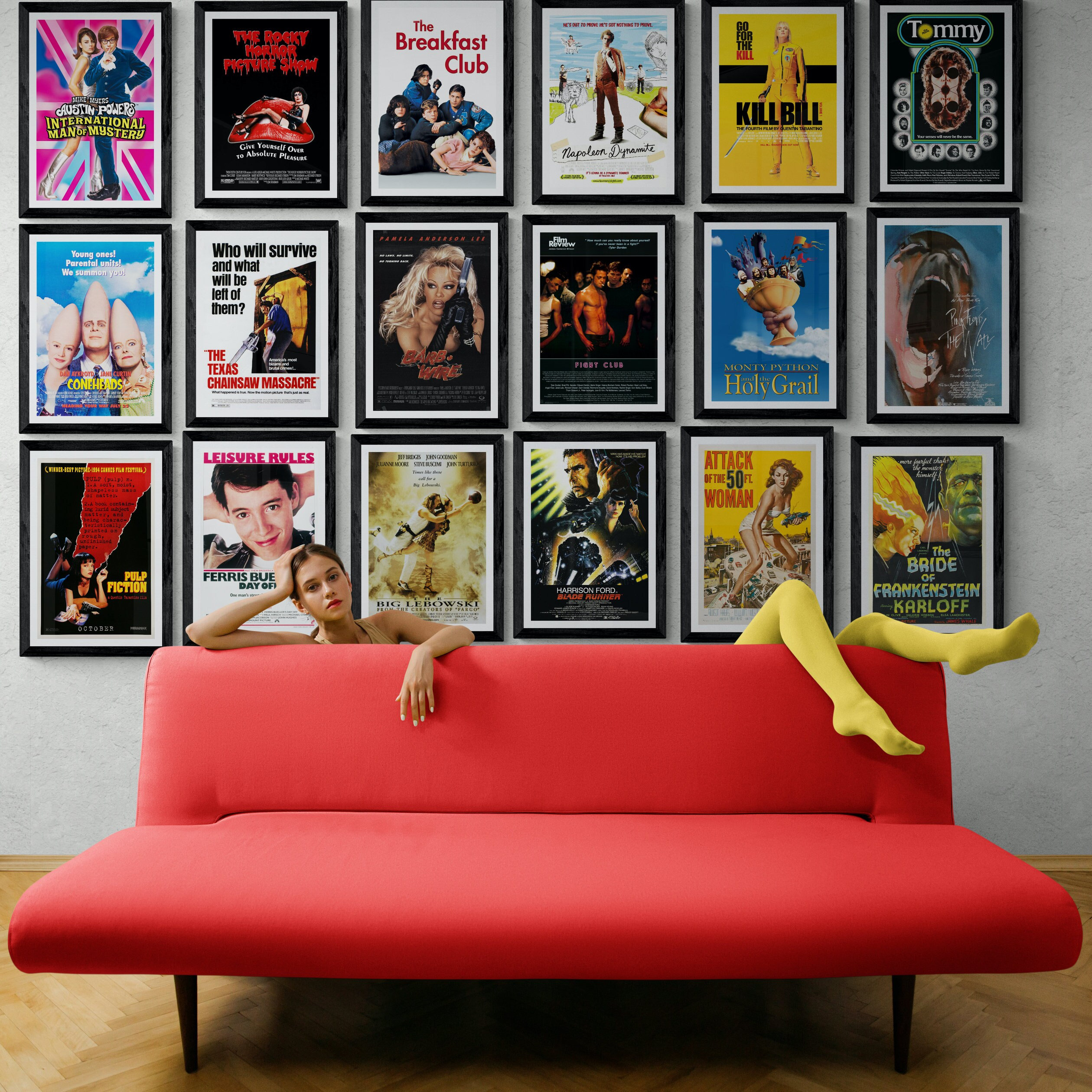 Framed Cult Classic Movie Posters Set Iconic & Some Cheezy Etsy