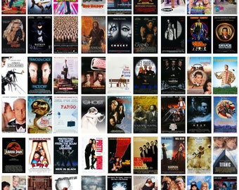 1990s Movie Posters Set, 90's Movies Gallery, Pick any 4, 10, (or all)  13" X 19" Framable Wall Set, 90s Iconic cult movies Set 3a