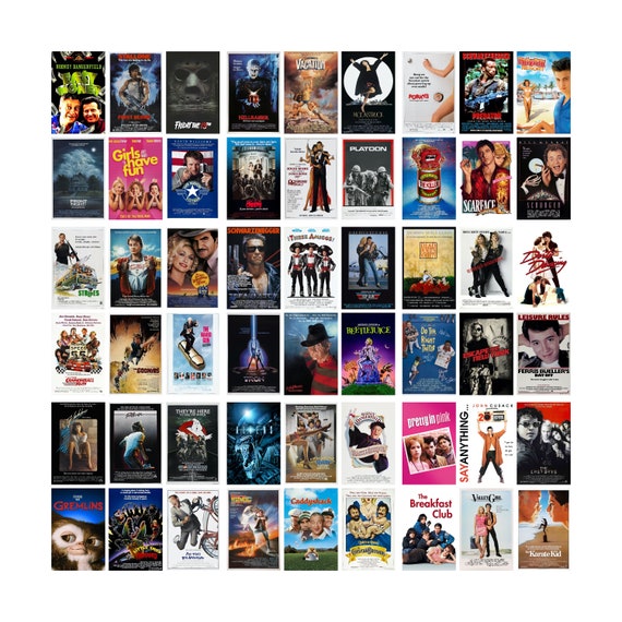 1980s Movie Posters Set 80's Movies Gallery Pick Any 4 Etsy UK
