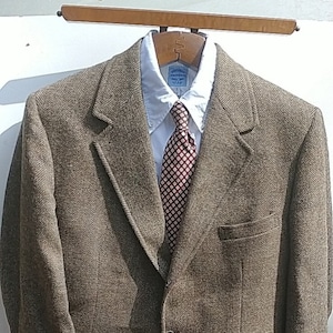Brown Shetland Wool Brooks Brothers Brookstweed Sport Coat