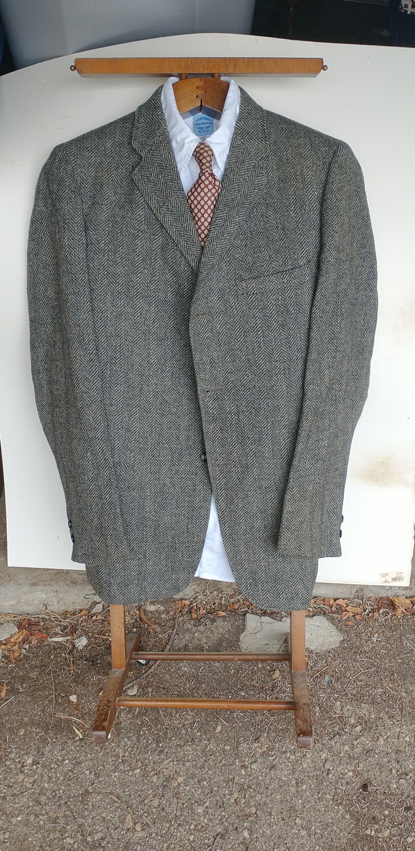 Gray Herringbone Tweed Ivy Style Sport Coat 1960s - Etsy UK
