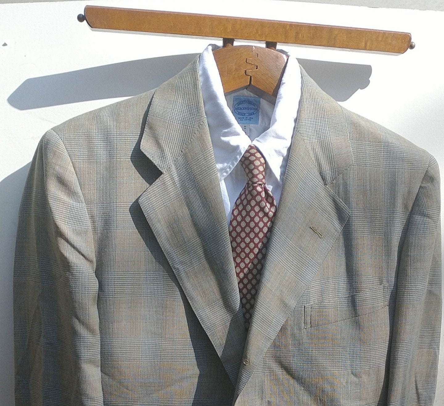 Brooks Brothers #1 Sack Suit Ivy League Fawn & Powder Blue Check