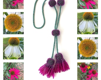 Zoom Virtual beading class - Echinacea - Mon 23rd & 30th Sept - 5pm UK Start Time (5 hr session).