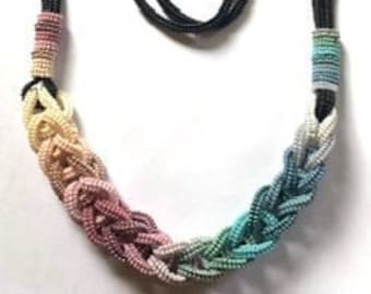Herringbone Seed Bead Necklace: Stash Buster Design