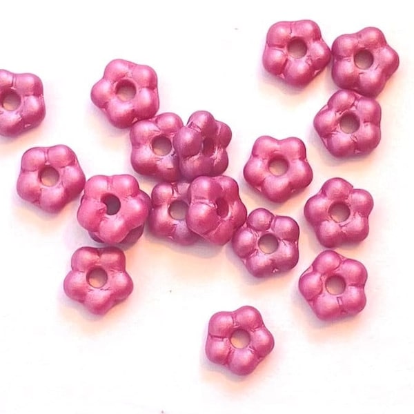 5mm Czech Flat Flowers x 50