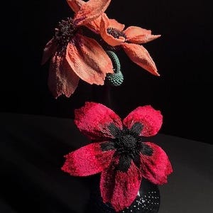 Online Beading Class - Poppies - Mon 16th & 30th November 2026 - (UK/USA) 5pm UK Start Time (2 x 2.5hr sessions).