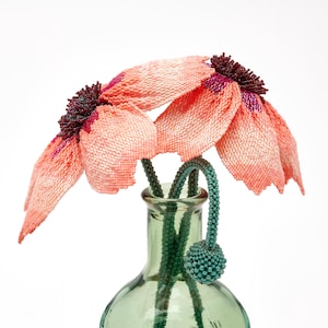 Online Beading Class - Poppies - Mon 1st & 22nd June 2026 - (UK/USA) 5pm UK Start Time (2 x 2.5hr sessions).
