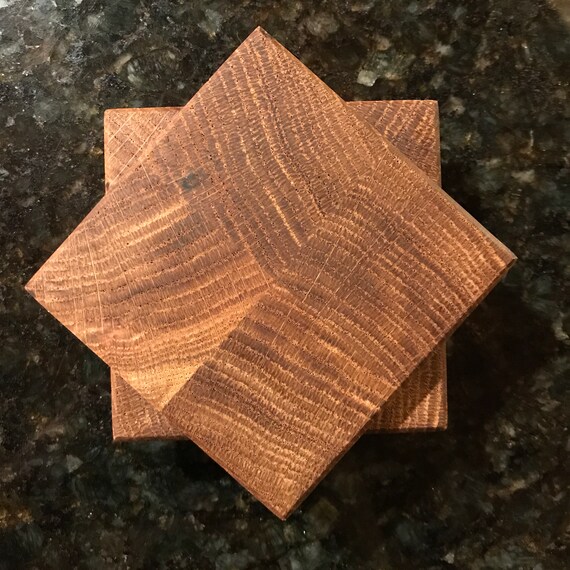 Handmade Red Oak End Grain Coasters Set of 4 Etsy