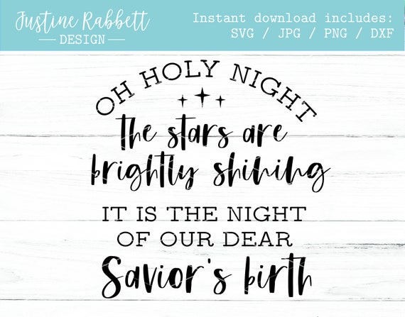 Oh Holy Night the Stars Are Brightly Shining Christmas Wall Art Canvas,  Christmas Gifts - Christ Follower Life