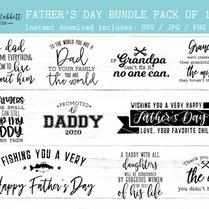 PAQUETE de 10 diseños más vendidos del Día del Padre, uso comercial para pequeñas empresas, letreros, tarjetas, clipart, glowforge, digital svg, jpg, png, dxf