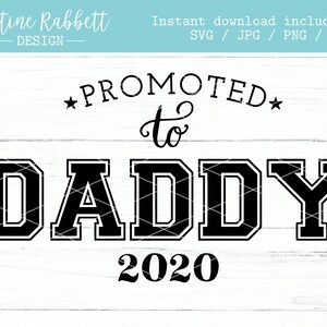 Promovido ao Daddy 2020, design de camisa de beisebol vintage para o dia dos pais, anúncio de gravidez, presente para o pai, bebê, Svg, Jpg, Png, Dxf