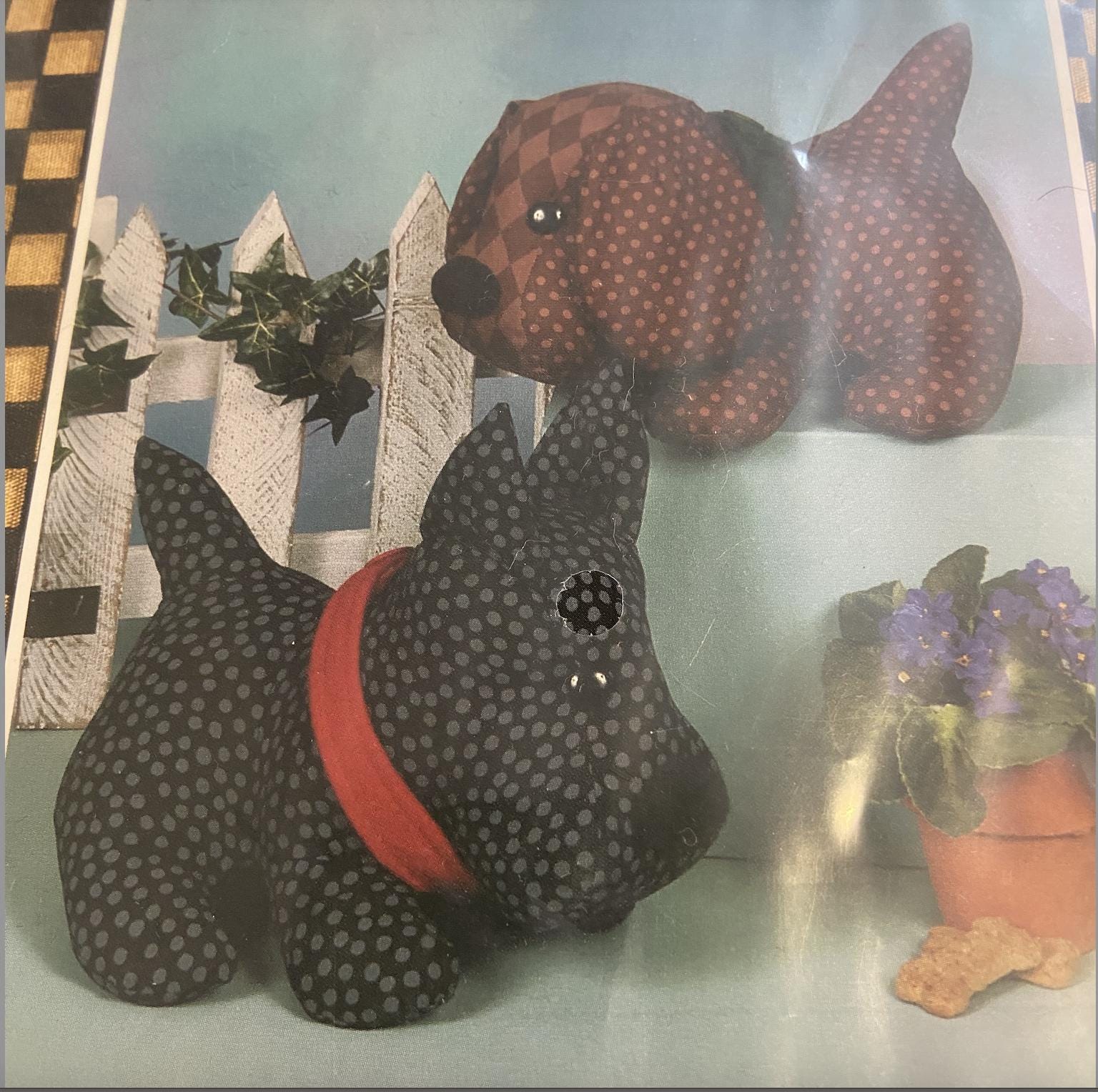 Cotton Ginny's Spot & Barney Stuffed Dog Pattern Kit: Polka Dot Scotty ...