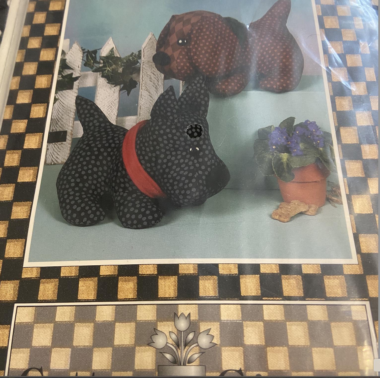 Cotton Ginny's Spot & Barney Stuffed Dog Pattern Kit: Polka Dot Scotty ...