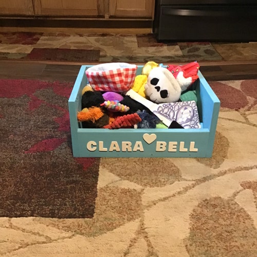 Dog Toy Box Pet Toy Storage Cat Toy Box Wood Toy Storage Etsy