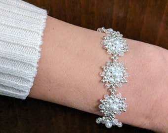 Snowflake White Bracelet