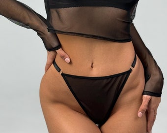 thong panties, sheer panties, plus size lingerie, see through lingerie, sexy lingerie, gift for her, sheer lingerie, string