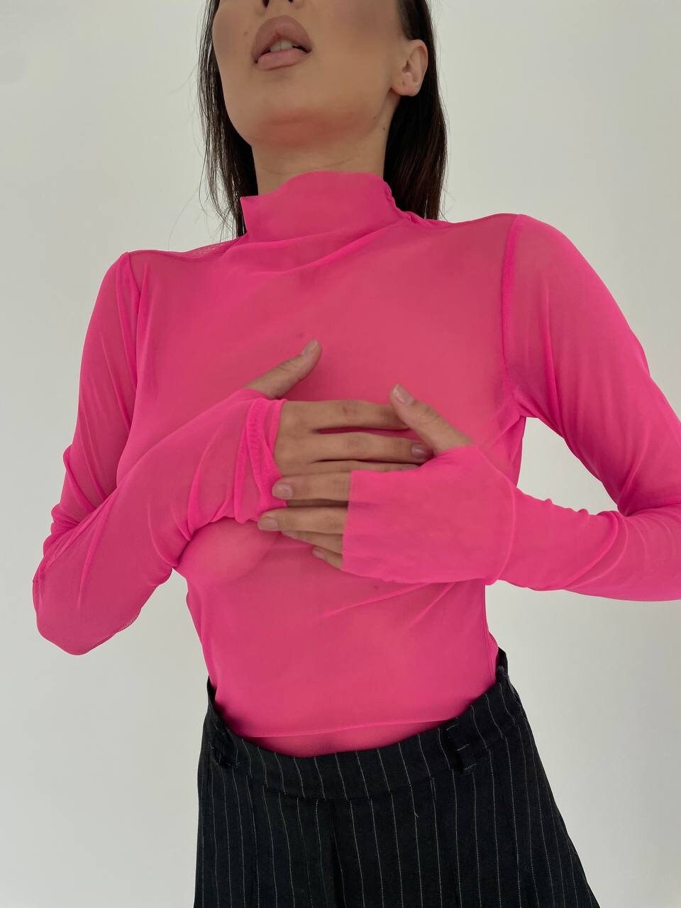 Long Sleeve See Through Transparent Shirts
