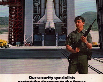 1985 Air Force Recruitment Print Ad Wall Art NASA Space Shuttle