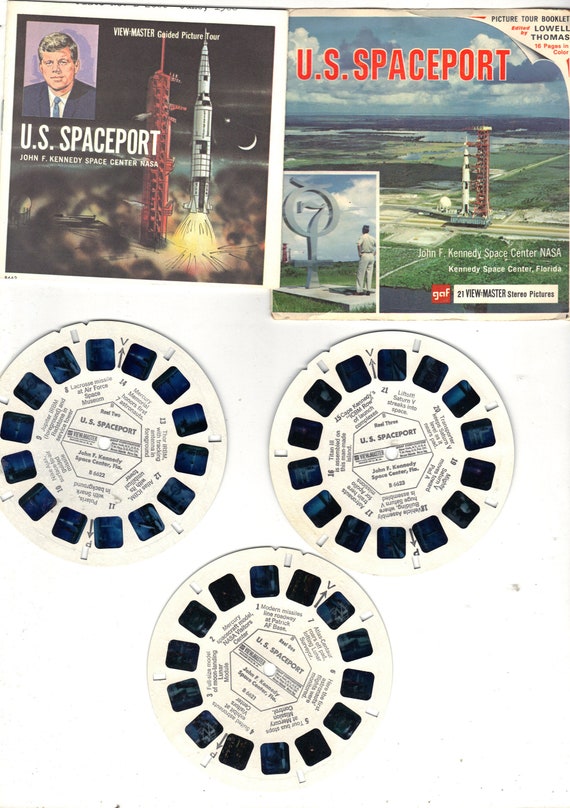 Set of 3 Vintage Viewmaster Reels - U.S. Spaceport