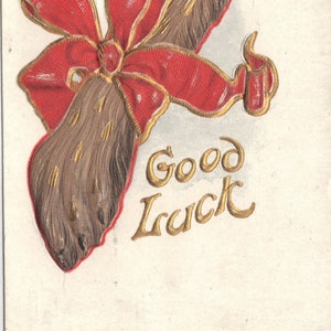 Vroege Post Card-Rabbit Foot-Good Luck