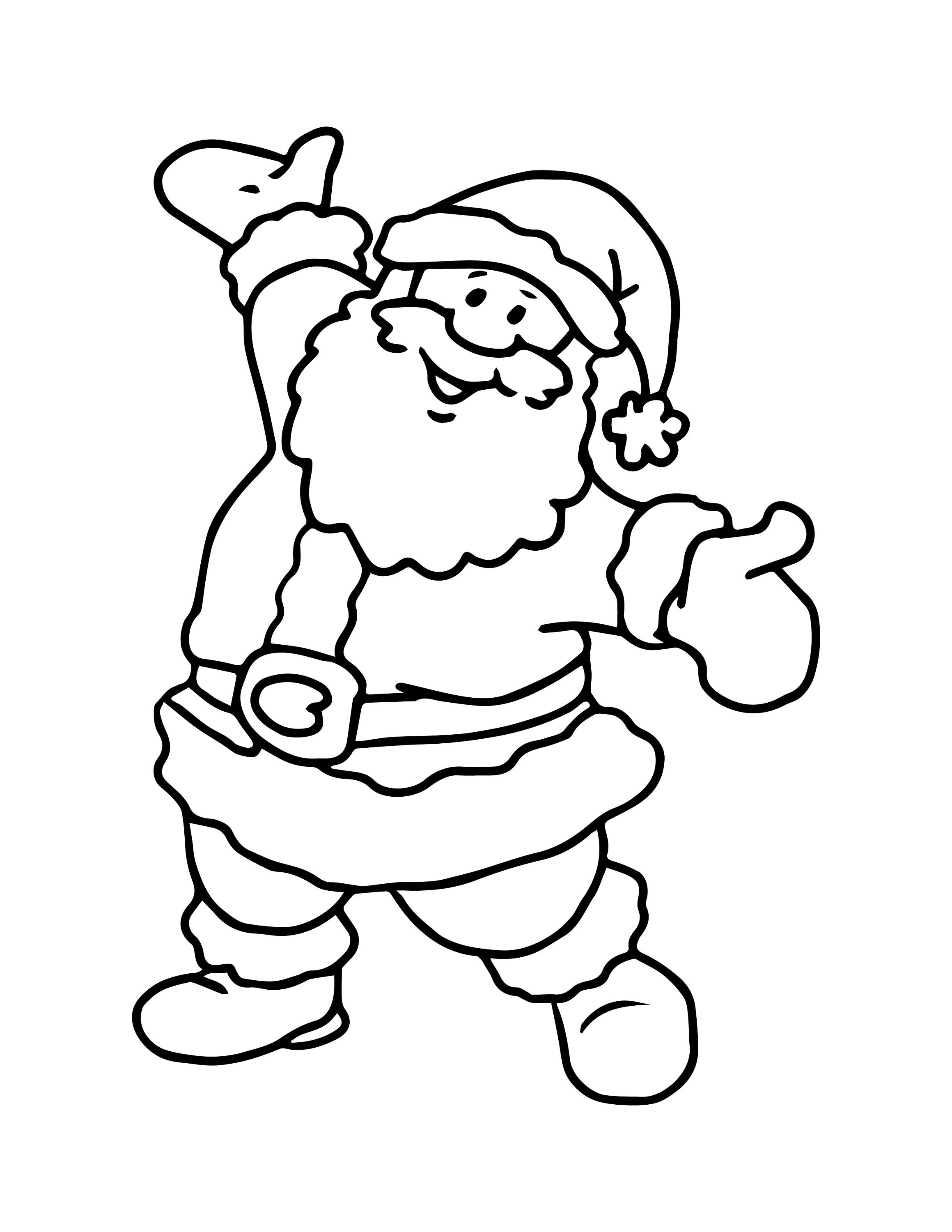 santa coloring pages printable