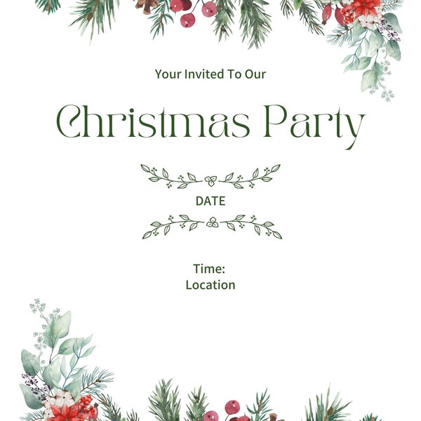 Editable Christmas/Holiday Party Template