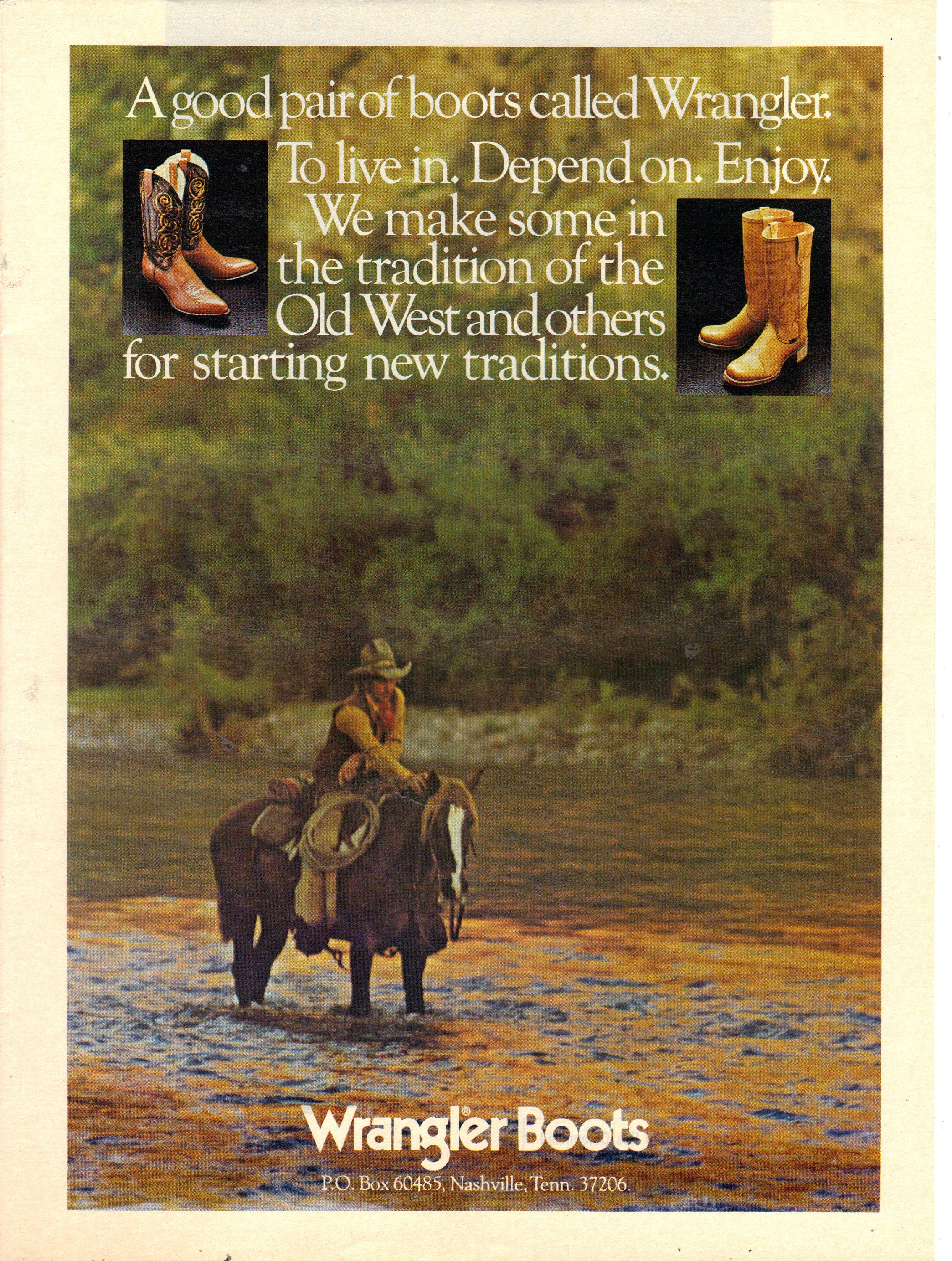Vintage 1979 Print Ad for Wrangler Western Boots and Arctic - Etsy Hong Kong