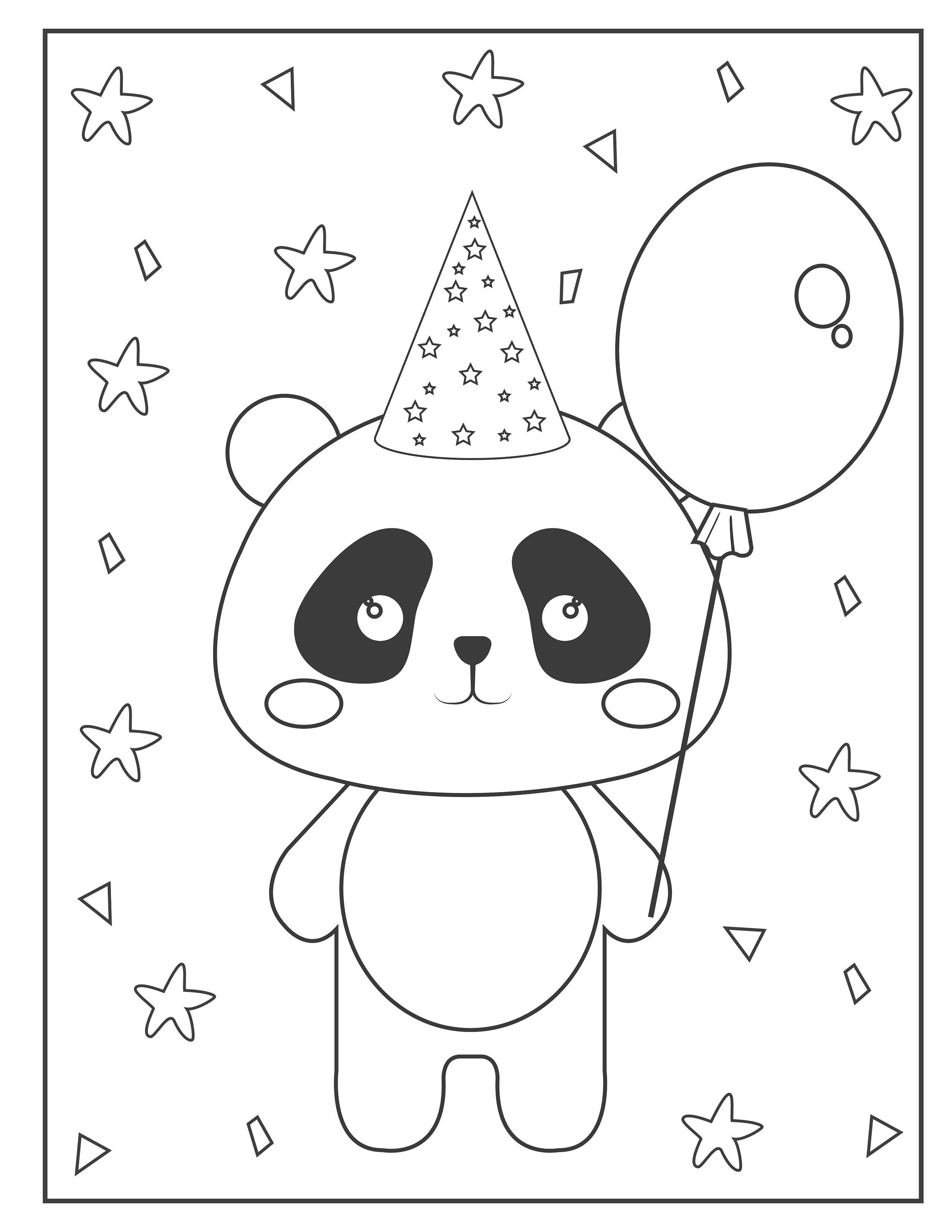 Coloring Pages For Kids Panda