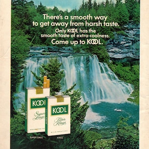Vintage 1977 Kool Cigarettes Print Ad